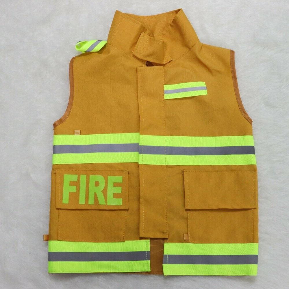 Teetot Size 3+ (28" chest, 16.5"L) Kids Firemans Firefighter Jacket Vest Costume